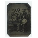 Antique Tintype Photo of Cowboys