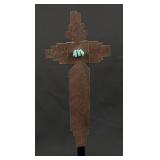 Chimayo Sanctuary Tin Roof Turquoise Cross