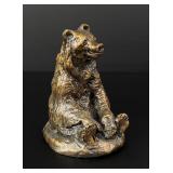 Charles M Russell Montana Sitting Bear Bronze