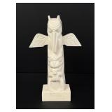 WK Alaskan Inuit Eskimo Carved Ivory Totem Pole