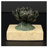 Signed Bronze Lotus