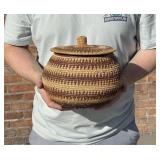 Yokuts Native American Indian Lidded Basket