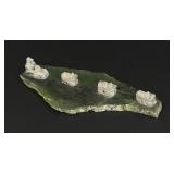 Alaskan Inuit Eskimo Jade Dog Sled Carving