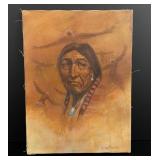 Tony Sandoval Man with Eagle Dancers Painting