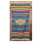 Antique Mexican Wool Serape Saltillo Blanket