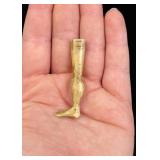 Whaler Made Lady Leg Scrimshaw Pipe Tamper