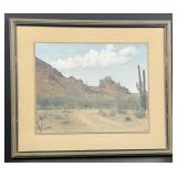 Sonoran Desert Landscape Hand Tinted Photo