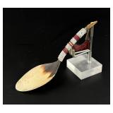 Sioux Native American Indian Beaded Horn Spoon
