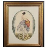 Louis Icart Le Panier De Pommes Print