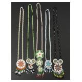 Native American Indian Beaded Rosette Necklaces