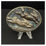 Joe Halko Prix De West Bronze Belt Buckle