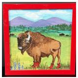 Buffalo in Red Boots Oil Painting