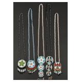 Native American Indian Beaded Rosette Necklaces