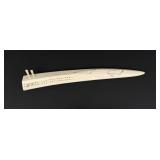 Alaskan Inuit Eskimo Walrus Ivory Cribbage Board