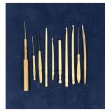 Civil War Whaler Made Whale Bone Crochet Hooks
