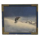 Antique Victor Kowalski Lone Wolf Print