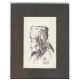 Dave Powell Otter Turban Drawing