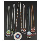 Native American Indian Beaded Rosette Necklaces