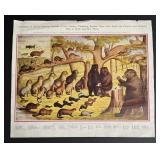 Fur Bearing Animals Convention Trapping Lithograph