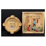Hopi Trading Post Chalkware Plaque and Ashtray
