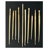 Civil War Whaler Made Whale Bone Crochet Hooks