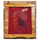 Clarence Basil Cuts the Rope Indian Pastel Drawing