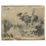 Carl Rungius Alaskan Moose Calendar 1937