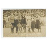 Group of Famous Rodeo Cowgirls RPPC Postcard
