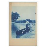 Dillons Falls Ohio Cyanotype RPPC Postcard