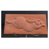 Tim Cherry Running Rabbit Terracotta Tile