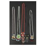 Native American Indian Beaded Rosette Necklaces