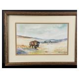 Dave Powell Lone Buffalo Painting