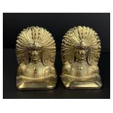 Cast Iron Indian Chief Bookends