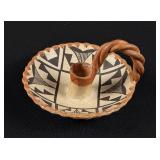 Acoma Pueblo Pottery Candlestick