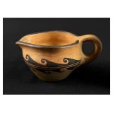 Hopi Pottery Pitcher Signed with Flower