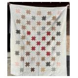 1920s Applique Feather Edged Stars Quilt