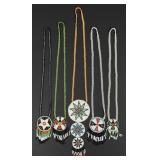 Native American Indian Beaded Rosette Necklaces