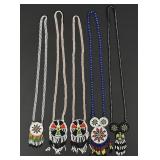 Native American Indian Beaded Rosette Necklaces