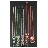 Native American Indian Beaded Rosette Necklaces