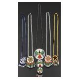 Native American Indian Beaded Rosette Necklaces