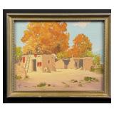 Willard Page Adobe Village Painting