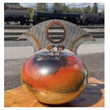 Bob Smith Studio Pottery Raku Lidded Pot