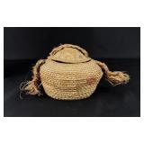 Alaskan Inuit Eskimo Lidded Basket