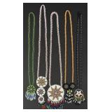 Native American Indian Beaded Rosette Necklaces