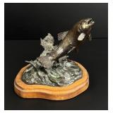Fred Boyer Montana Leaping Trout Bronze