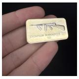 Lincoln Mint Thompson SMG 1oz Silver Bar