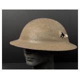 WWI WW1 Bullet Shrapnel Impact KIA Doughboy Helmet