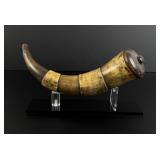 Early American Scrimshaw Powder Horn