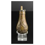 Brass Pistol Pocket Powder Flask