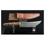 Custom Made Damascus Hunting Knife